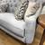 Designer michael amini studio aico 3p gray tufted sofa armchairs set 4 thumbnail