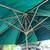 Round Teak Table With 6 Folding Teak Chairs Sunbrella Brand Umbrella And Cushion 4 thumbnail