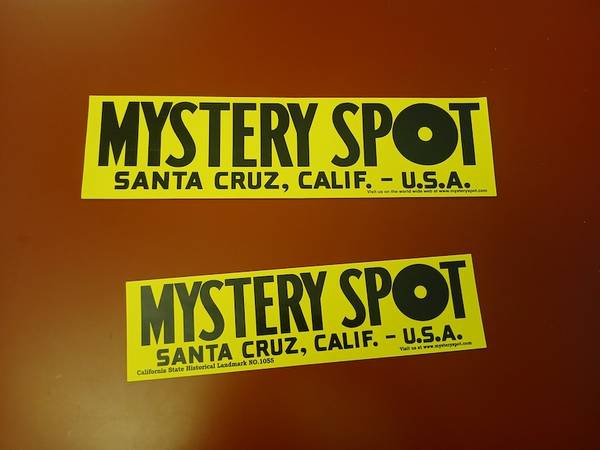 2 [New] Santa Cruz Mystery Spot Bumper Stickers 1