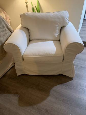 (5) UPPLAND Armchairs In Blekinge White Slipcovers Are Washable 1