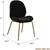 2 CosmoLiving Velvet Upholstered Dining Chair (2) Black/Gold -NEW- 6 thumbnail