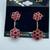 Red Gemstone Flower Earrings for pierced ears - Really cute 9 thumbnail