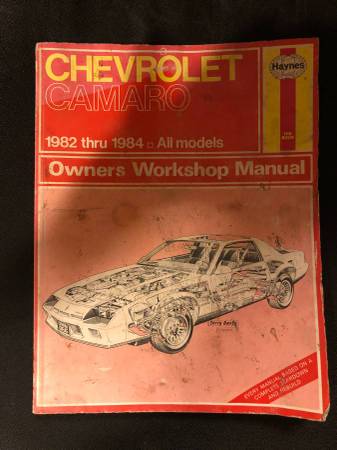 1982 thru 1984 Chevrolet Camaro Repair Manual 1