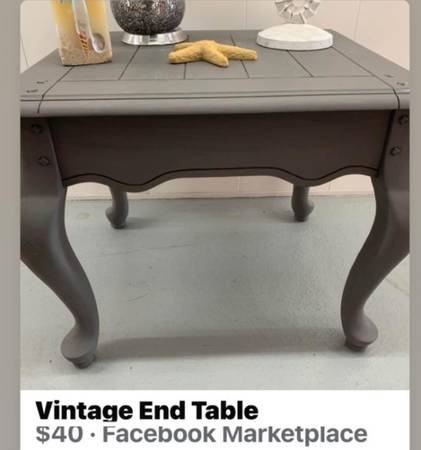 Elephant Gray End Table 1