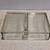 Trinket/Jewelry Box Glass 2-Compartment with Flowers on Lid /Vintage! 5 thumbnail