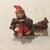 2 Christmas decor figures, girls with bears in sleighs 2 thumbnail