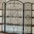 Arched Beveled Glass 3 Panel Folding Fireplace Screen 14 thumbnail