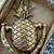 Vintage Bright Solid Brass Pineapple Door Knocker with matching screws 2 thumbnail