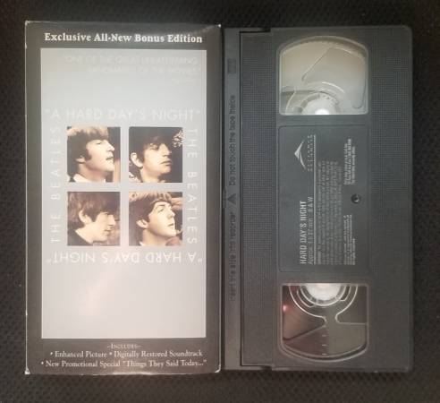 THE BEATLES A Hard Day's Night (Bonus Edition) NEAR MINT VHS 1