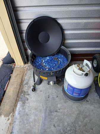 Fire pit with propane tank 1