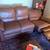 Genuine Leather Couch 3 Recliners 2 thumbnail