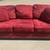 Hughes Red Micro Suede Sofa Couch 1 thumbnail