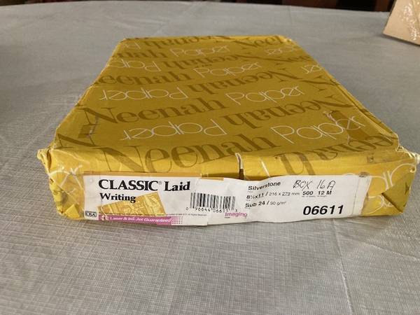 Classic Laid 24 Lb.LASER-Specialty Paper-Silverstone-350 sheets #06611 1