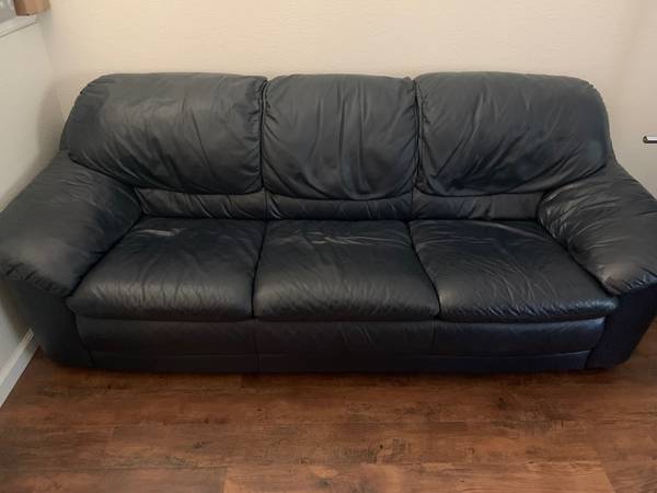 Leather Sofa / Couch + Otterman - Excellent Condition 1