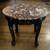 Vintage Black Decorative Wood Table with Marble Top - 26x20x22 2 thumbnail