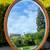 large oval mirror-oak frame-hand bevelled glass 1 thumbnail