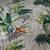 1930s BARK CLOTH Panel Birds Palms Tropical Foliage 61" x 47" EUC 9 thumbnail