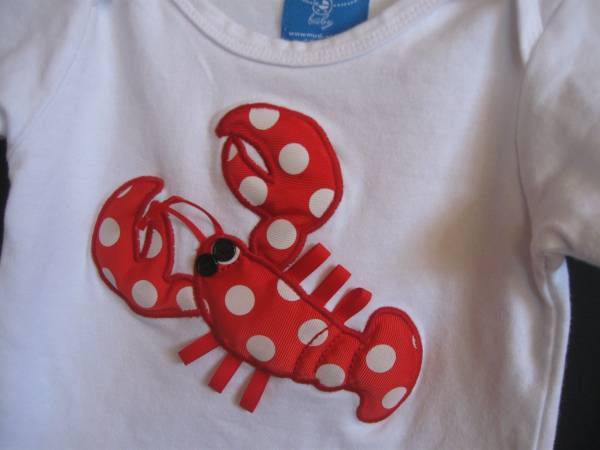 Mud Pie Baby Boys 12-18M Summer White Shirt w/ Red 3D Lobster 12-18 Mo - $10 (tacoma)63438277841155121