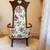 BEAUTIFUL ANTIQUE CHAIR / VERY UNIQUE / PROFESSIONALLY UPHOLSTERED 3 thumbnail