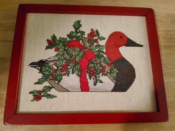 Christmas Duck Decoy Cross  Stitch Picture 1