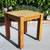 SOLID teak LARGE side table---NO VENEER---A TANK! 1 thumbnail