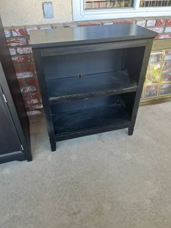 SMALL BLACK BOOK CASE/TV STAND 1