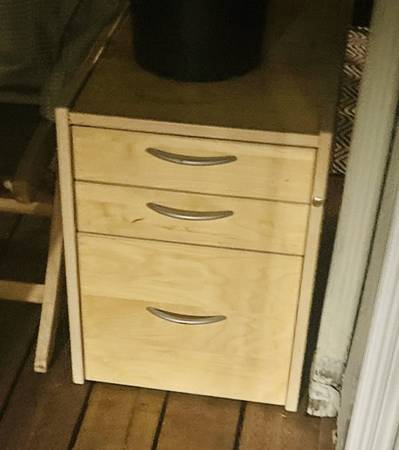 Two File Cabinets & Heavy Duty Table, Folding 1