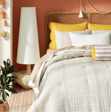 NEW King Yarn-Dyed Gauze Comforter Set by Opalhouse designed with Jun 1