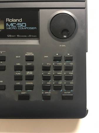 ROLAND MC-50 MICRO COMPOSER + 23 FLOPPY DISKS, MANUALS, POWER ADAPTER - $240 (SE Portland)63471430577539123