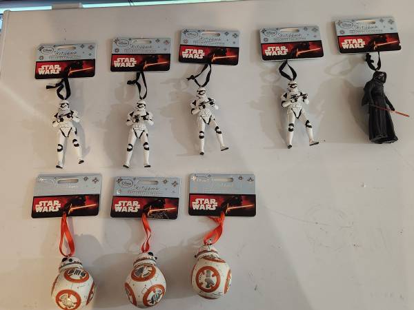 Brand New Disney Store Sketchbook Star Wars Christmas Ornaments 1