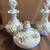 White Lefton Vanity set 2 perfume & 1 Powder jar w/rhinestones 1 thumbnail