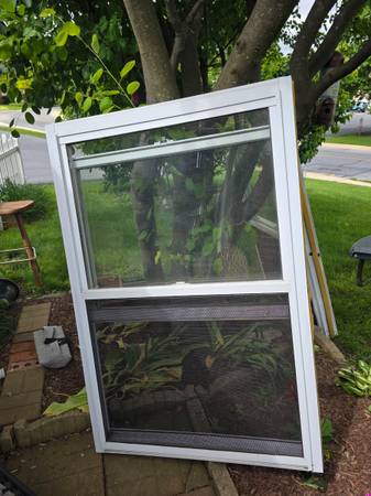 Two Vinyl Window Replacement with two Blinds 1