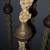 Vintage 1970s Boho Huge Macrame Plant Hanger Holder 8 feet Brass Beads 5 thumbnail