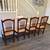 4 wheat back dining wood chairs with rush seats  41”T x 20”W x 18”D  1 9 thumbnail