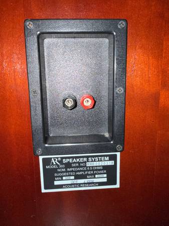 Speakers Acoustic Research AR 303 - electronics - by owner - sale