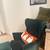 Green Wingback IKEA Chair and ottoman 4 thumbnail