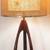 Danish Modern Walnut Table Lamp Fiberglass Shades 1 thumbnail