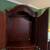 Armoire w/ leather front, drawers, rod inside and adjustable shelves 3 thumbnail