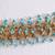 Vintage 60's/70's 19-strand Blue Beaded Gold Tone Twist Choker. 2 thumbnail