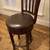 2 wooden/leather Swivel Stools 3 thumbnail