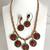 Vintage Sterling Silver Natural Branch Coral Necklace w/ Earrings 1 thumbnail