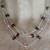 Beautiful three-strand NECKLACE and EARRINGS - purples and silver 2 thumbnail