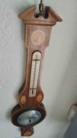 Small Inlayed Mahogany Barometer 1