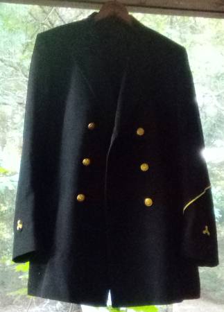 Davis Clothing Company Mens Military Brass Button Uniform Jacket 1