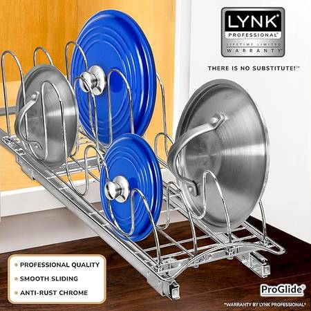 LYNK PROFESSIONAL Estante organizadora extraíble para tapas de ollas y bandejas de galletas fo - 40 USD (WAUKESHA)63470634417665120