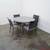 5-Pc Grey Metal Outdoor Dining Set 2 thumbnail