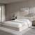 Full Size Bed Frame With Ergonomic Angled Foam Cushioned Headboard, Minimalist D 2 thumbnail
