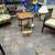 Brass and Burl quatrefoil end table by Mastercraft A125 1 thumbnail