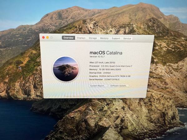 Apple iMac finales de 2013, escritorio de 27" - 4 núcleos - 3,5 GHz, 16 GB, 1 TB - $185 (North Liberty)63435736951939123