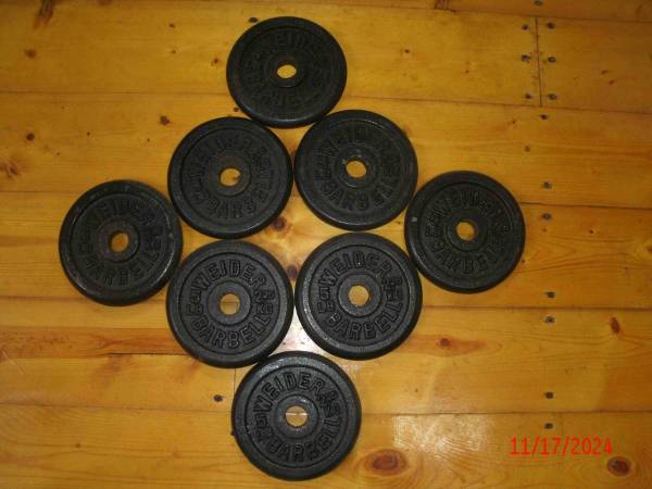 1" steel weights with bars 1
